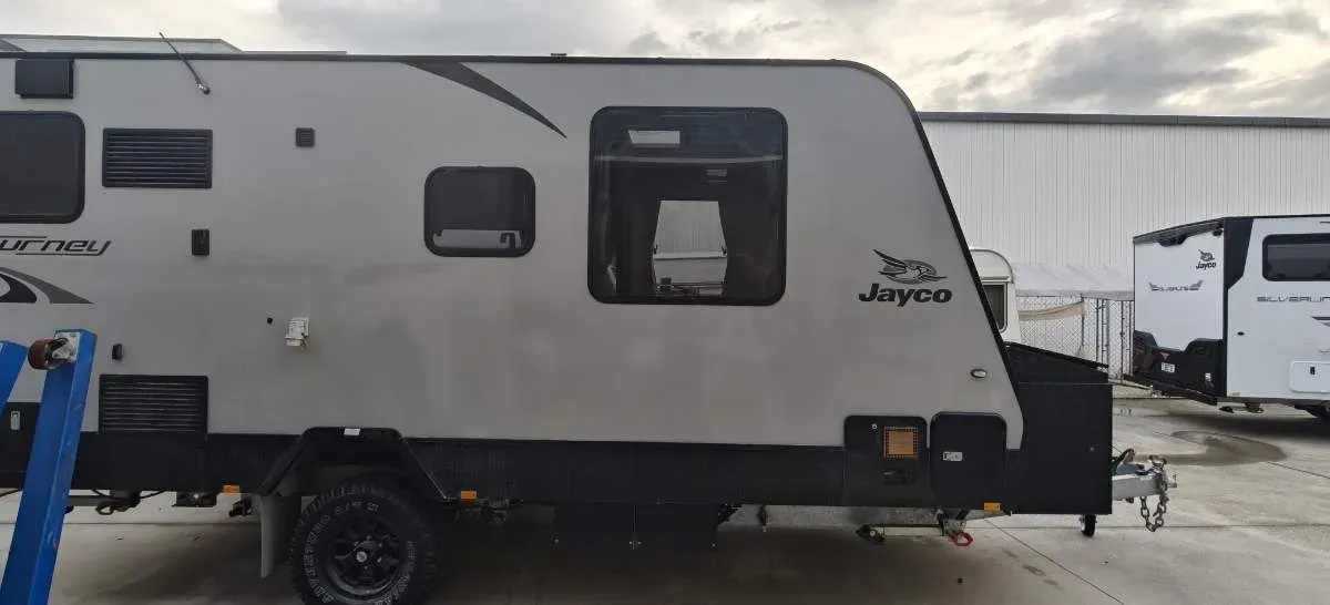 A Jayco Journey caravan repaired and ready for collection