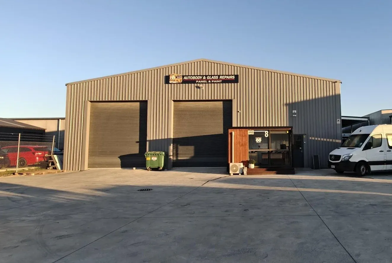 The Autobody & Glass Repairs workshop in Belfast, Christchurch